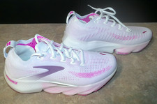 Womens Brooks Glycerin Flex Sneakers White/Cyber Pink Size 8 B Shoes "NOOB"