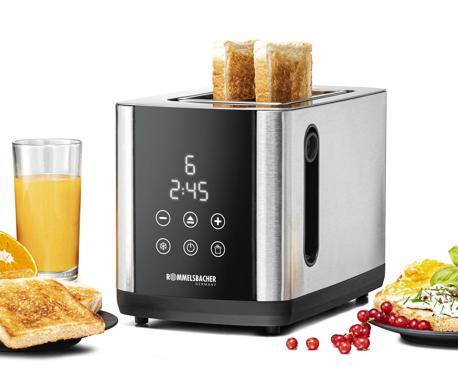 ROMMELSBACHER TOASTER TO 850, 2 ampie fessure per pane fino a XL toast, (M1n)