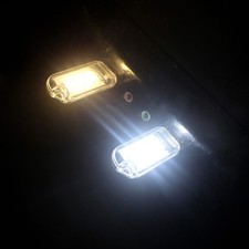 2PCS Mini Portable Bright 3 LED Night Light USB Lamp White USB Book Light