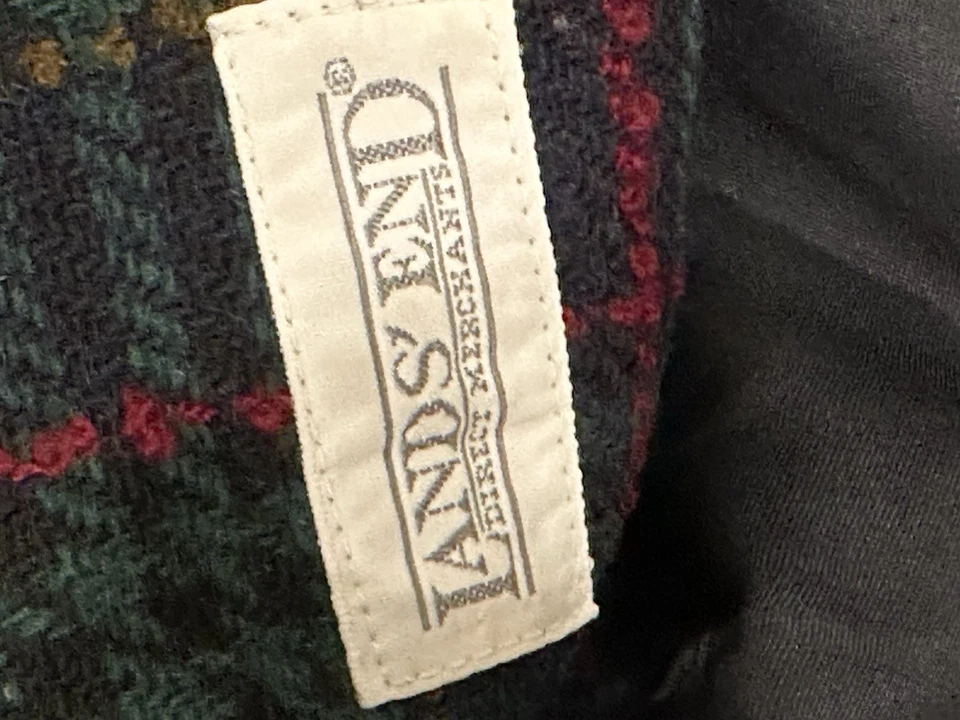 Blazer Lands End para mujer de lana verde/azul a cuadros talla 10 Foto 4 de 4