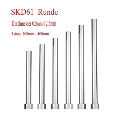 Gerade Auswerferstifte Durchmesser 0.5mm-12.5mm SKD61  Runde Länge 100mm - 400mm