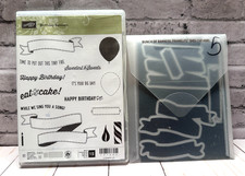 Stampin' Up BIRTHDAY BANNER BUNCH OF BANNERS FRAMELITS Eat Cake, Sweets