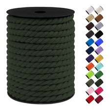 Cotton Macrame Cord 10mm x 75ft Thick Macrame Rope Yarn 3 Strand Twisted Cott