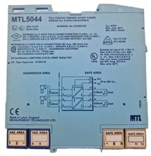 MTL 5044 Two Channel Repeater Power Supply 4/20mA For 2 Wire Connectors