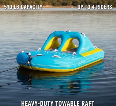Havasu, 4 Person Towable Tube, 610 lb Max, Heavy Duty, For Boat, Tubing, Lounge