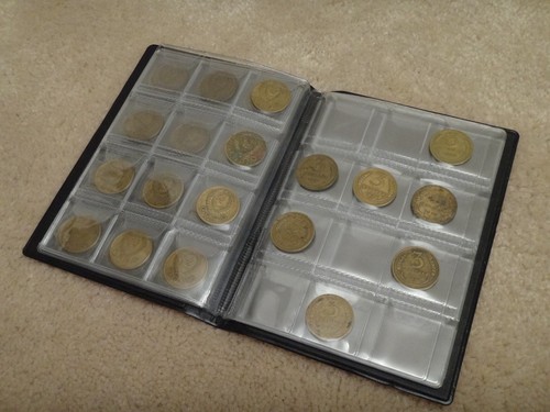 ÁLBUM DE MONEDAS RUSIA/URSS CON 40 MONEDAS 3 KOPEKS 1930-1991 CONJUNTO ALGUNAS FECHAS FALTANTES - Imagen 6 de 12