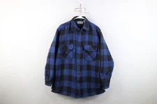 Vintage 90s Streetwear Mens Large Faded Quilted Flannel Button Shirt Jacket Jac