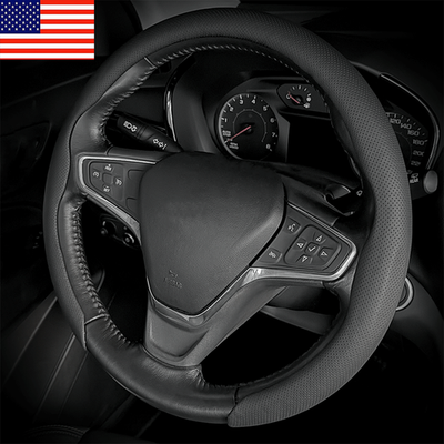 #ad For Subaru Black Steering Wheel Cover Leather Breathable Interior Accessories $25.98