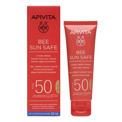 Apivita Hydra Fresh Tinted Face Gel-Cream Marine Algae & Propolis SPF50 50ml