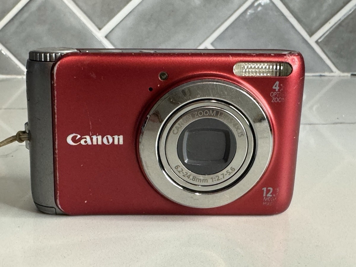 Vintage Canon PowerShot A3100 IS Red Digital Camera 12.1MP | eBay