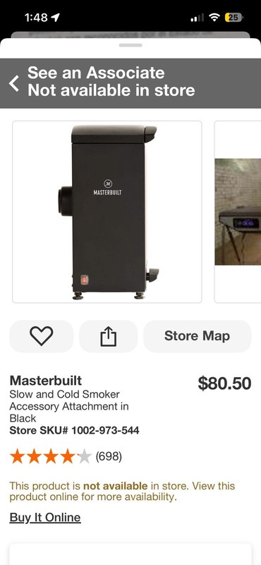 Masterbuilt Slow and Cold Smoker Attachment Accessory, Black