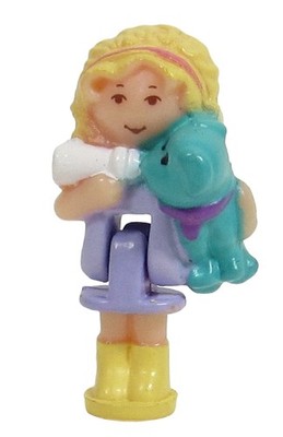 1994 Vintage Polly Pocket Doll Puppy Pendant - Polly and Scamp Bluebird Toys