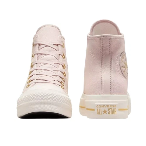 Converse Women's Star Lift Tailored Shoes Pink Gold Size 7.5 - Picture 3 of 6
