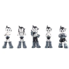 ToyQube Astro Boy mini Black White Set(5Pcs) ABS PVC Figure Model Toy H7.5CM/3in