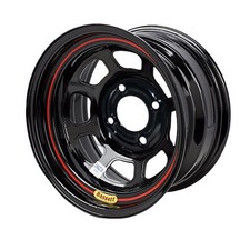 Bassett Wheel 57rh3 15x7 Inch Steel Black Powder Coat 4x100mm Bolt Pattern