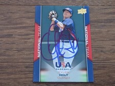 2009 Upper Deck USA Baseball National Team Tyler Holt Autographed Card FSU