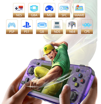 New Upgraded R36H Linux Retro Handheld Game Console 3.5'' IPS 640x480 3000mAh