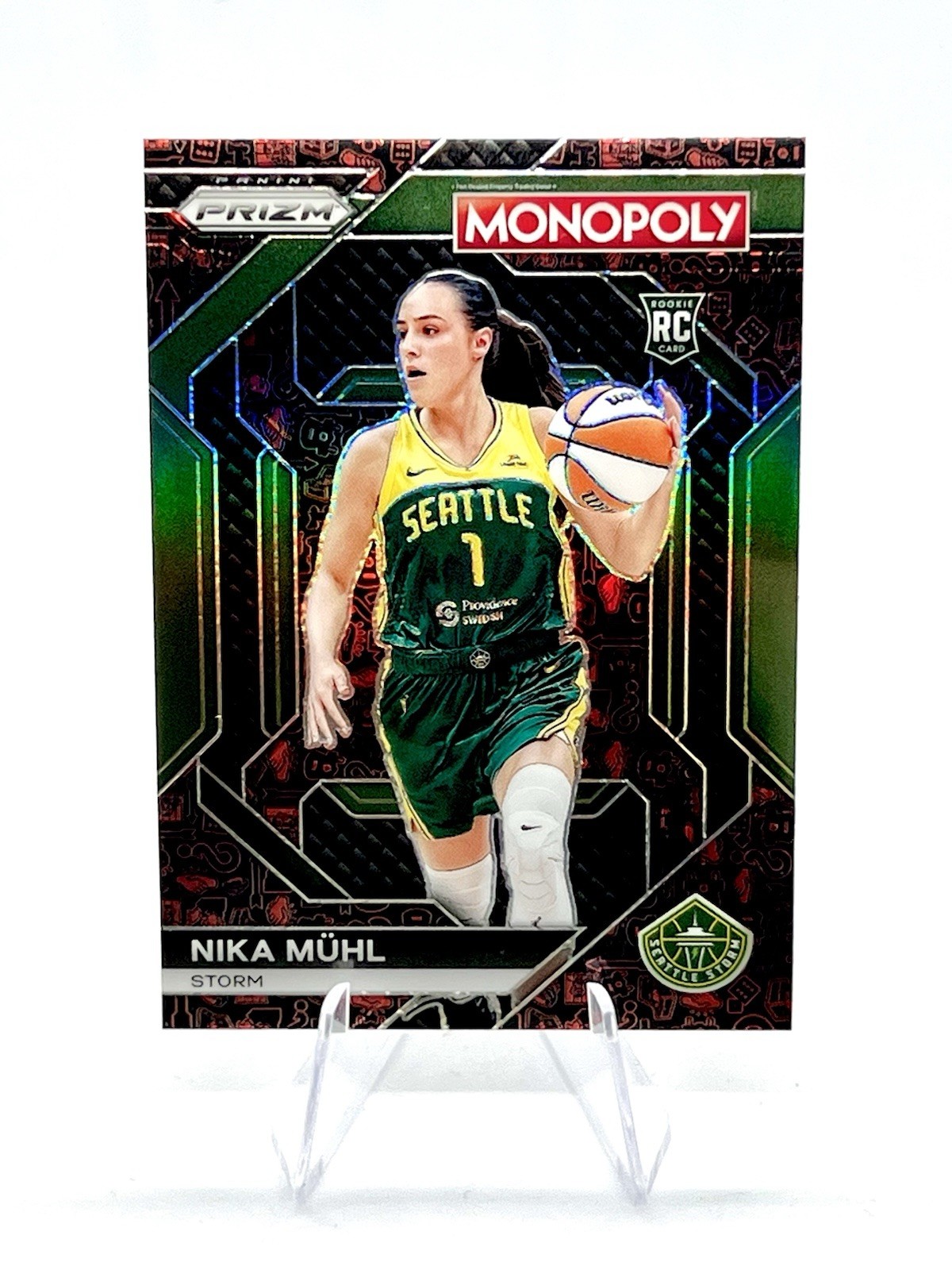 Nika Muhl 2024 Panini WNBA Prizm Monopoly All-Star Red Icons RC #WNBA26