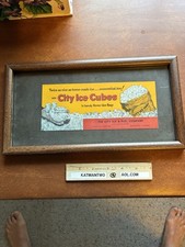 Vintage CITY ICE CUBES Advertising Ink Blotter