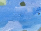Signed Fine Art Stretched Canvas Oil Painting Fantasy Landscape In Blues 11x14 — photo 6
