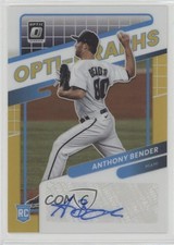2022 Panini Donruss Optic Optigraphs Gold Prizm 1/10 Anthony Bender Auto 4f5