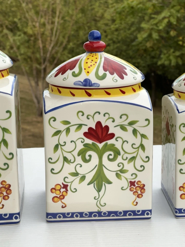 Juego de 3 tapas de cerámica internacional certificado por AMALFI Joyce Shelton EC Foto 4 de 4