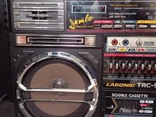 Lasonic TRC-975 Boombox Stereo Radio Cassette Player Recorder Junk