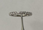 14k White Gold UD Lab Grown Diamond 0.44CT Band 11 Diamonds 2.7 Grams Size 6.75 — photo 1