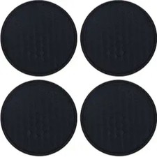 4PCS Car Cup Holder Coasters, Silicone Anti-Slip Insert Coasters, 2.83 Inch Embe
