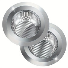 2PCS 4.5" Kitchen Bathroom Sink Strainer Stainless Steel Filter Drain Strainer