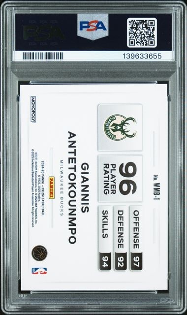 2024 Panini Prizm Monopoly - White Money Blast Giannis