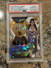 PSA 10 2024 Panini Select WNBA /25 Rickea Jackson Rookie Draft Selections Auto
