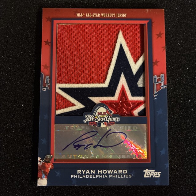 2009 Topps Updates RYAN HOWARD Auto Jumbo All-Star Patch 3/6