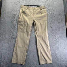 Eddie Bauer Rainier Tech Pant Men's 38x32 Brown Nylon Hiking Gorpcore Stretch