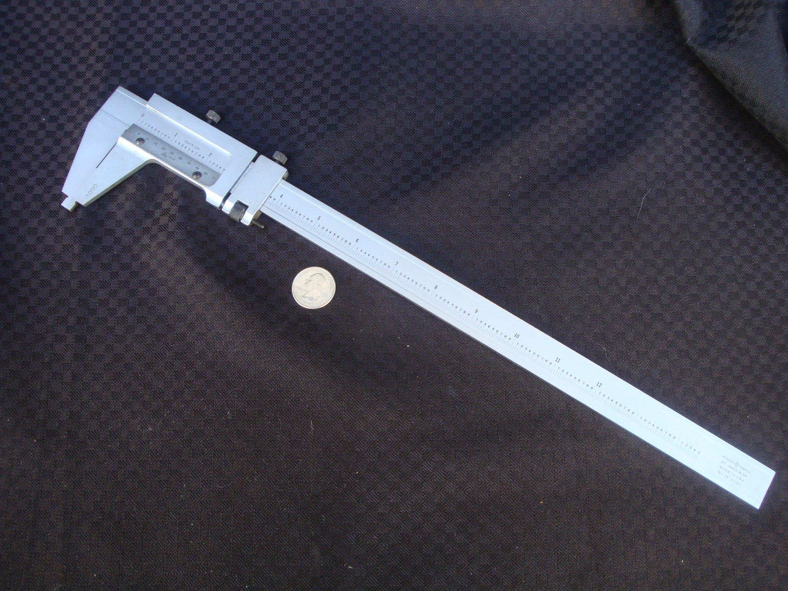 Scherr-Tumico No 16-0185 12in Vernier Caliper .001in Made USA Machinist Tool