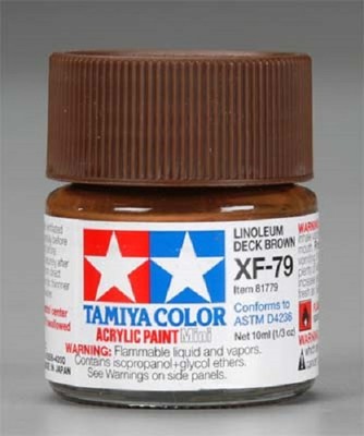 Tamiya Acrylic XF-79 Linoleum Deck Brown Paint Jar 81779