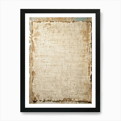 Altes verwittertes Blatt alter Leinwand gerahmtes Wandbild Poster Leinwanddruck Bild