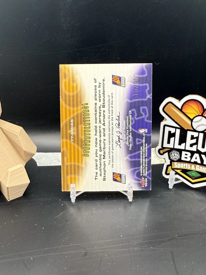 Игровая нашивка Stephon Marbury Amare Stoudemire 2003-04 Fleer/Skybox /250 (CBR) - Изображение 2 из 2