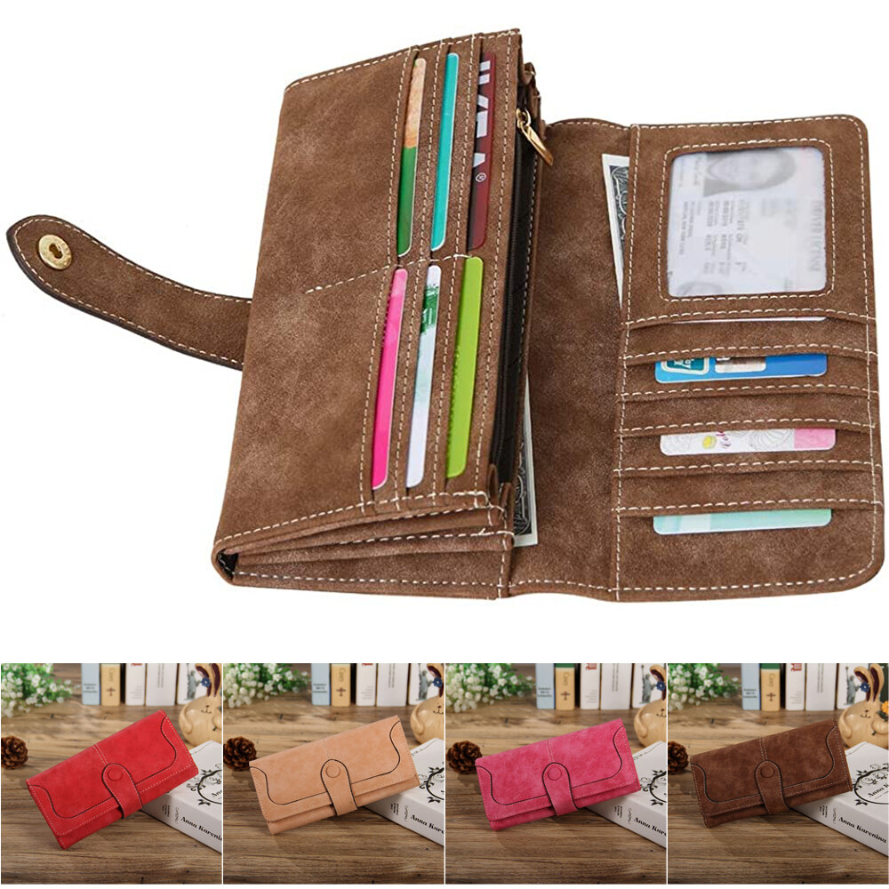 Women Lady Soft Leather Wallet Long Clutch Card Holder Purse Handbag Xmas Gift
