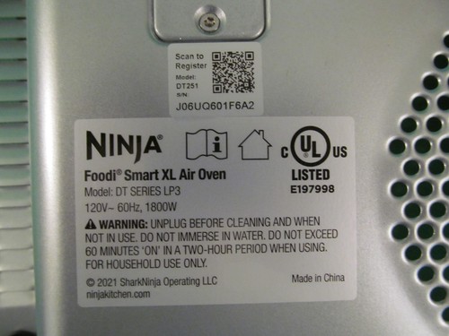 Ninja DT251 Foodi Smart XL Luftbackofen ~ Ersatzteile ~ Haustürglas - Bild 2 von 8