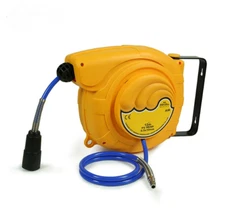 Gq120B 6.5*10Mm/12M Auto Retractable Hose Reel Pu Hose Clamp Yarn Air Hose