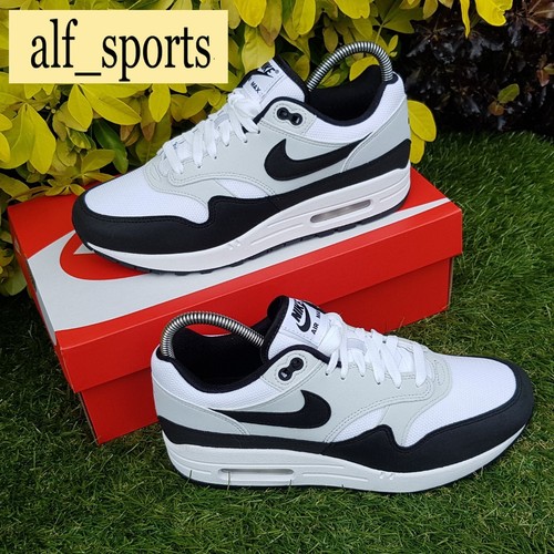 ❤ Brandneu mit Etikett & authentisch Nike® Air Max 1 Turnschuhe weiß, schwarz & Platin UK Größe 9,5 - Bild 7 von 22