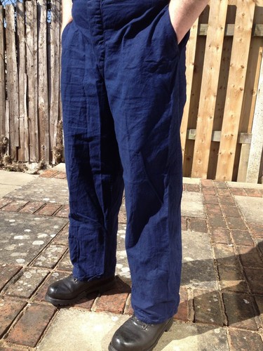Swedish Civil defense true vintage work denim Blue jean, artisan, fatigue, work