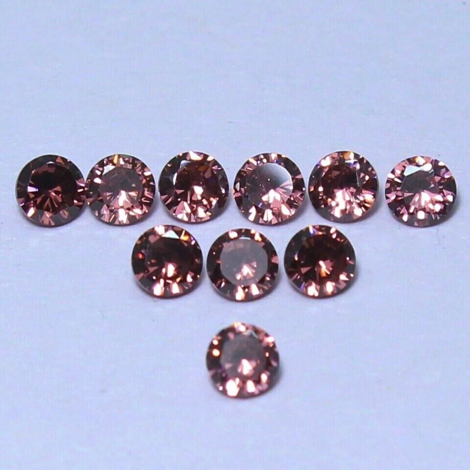 10 Diamants Ronds Brillants 2.5mm D VVS1 - Qualité Exceptionnelle En Vrac Pour Création