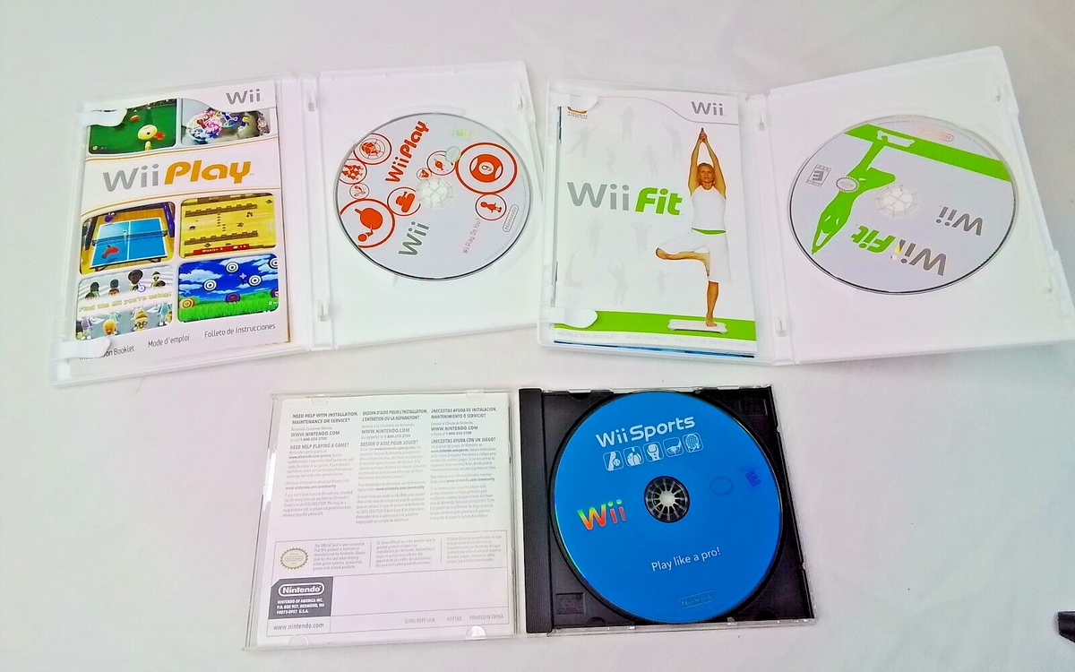Wii Sports, Fit & Play Video Games Bundle of 3 #W2322 | eBay