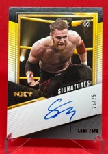 Sami Zayn Panini 2022 NXT 2.0 Black/Gold Autograph Card - #AS-SZY-Serial #25/25