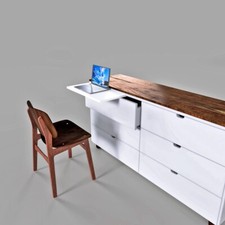 Portable Desktop Extension for Drawers Desk Worktop White 30cm x 60cm x 1.8cm 