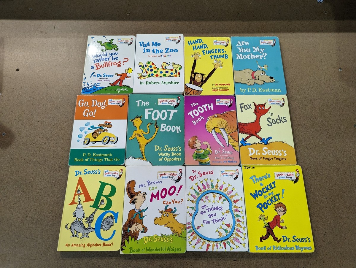 Lot of 12 Large Bright and Early Board Books Dr. Seuss Children