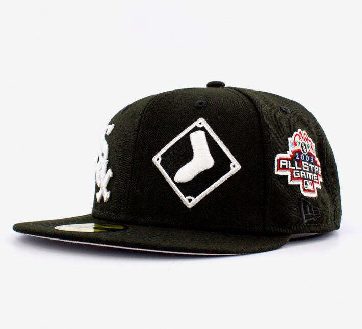 New Era Hat Chicago White Sox Patch Pride in Black MLB Mens Fitted