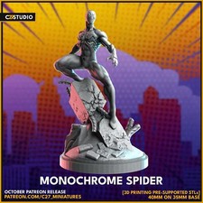 Monochrome Spider  40mm Crisis Protocol  Superhero